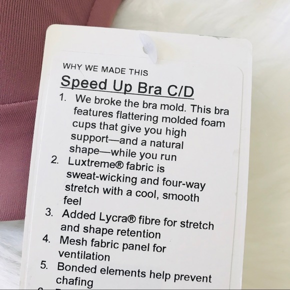 lululemon athletica | Intimates & Sleepwear | Speed Up Bra For Cd Cups ...